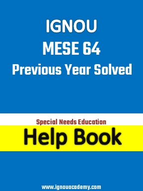 IGNOU MESE 64 Previous Year Solved Question Paper